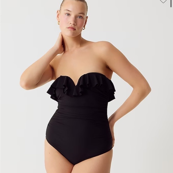 J. Crew Other - NWOT j crew Long-torso ruched sweetheart one-piece swimsuit with rufflesq